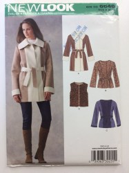 6646 NEW LOOK SUEDE COAT, JACKET, VEST, BELT PATTERN 10-22 UNCUT